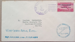 CUBA 1928, FIRST FLIGHT COVER, DOMINICANE- CUBA - PURETO RICO-HAITI, LINDBERGH, WEST INDIAN AERIAL EXPRESS, PORT AU PRIN - Other & Unclassified