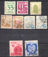 JAPON 1947  Culture Japonaise  Inscription NIPPON YUBIN   9 Timbres - Oblitérés