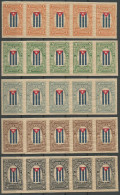 Cuba 1896. CUBA LIBRA. MNH HORIZONTAL STRIPS OF 5 IMPERFORATE STAMPS. CORREO MAMBÍ. REBEL STAMPS. ERROR. VERY SCARCE. - Imperforates, Proofs & Errors