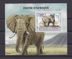 BURUNDI 2013 BLOC N°364 NEUF** RHINOCEROS - Blocks & Sheetlets