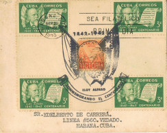 51840. Carta HABANA (Cuba) 1943. Censtro De Hoja, Centenario  ELOY ALFARO - Covers & Documents