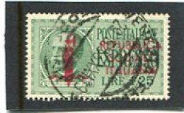 ITALY/ITALIA - 1944  1.25c  ESPRESSO  OVERPRINTED  FINE USED - Express Mail