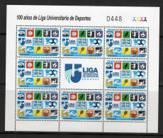 Sports Soccer Volleyball Hockey Tennis Chess Basketball Handball Swimming Umbrella URUGUAY MNH STAMP Sheet - Pallamano