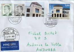 2023.The Trifolion:Cultural,Tourism & Convention Center (Echternach),letter To Andorra (Principat) With Arrival Postmark - Lettres & Documents