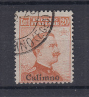 EGEO CALINO 1917 20 CENTESIMI SENZA FILIGRANA N.9 USATO - Aegean (Calino)
