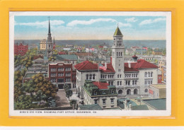 ETATS-UNIS - GEORGIE - SAVANNAH - Bird's Eye View, Showing Post Office, Savannah GA - A 3543 - Savannah