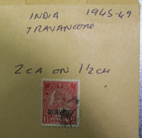 INDIA  STAMPS  Service   1945 - 49   (T9)   ~~L@@K~~ - Travancore