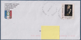 Johnny Hallyday Tour 66 Personnalisé Sur Enveloppe Cadre Gris Philaposte 26.06.2023 - Covers & Documents