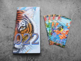 Goznak - 022 Tiger / 4 Seasons - 2022 - Set Of 4 Specimen Test Notes With Folder - Very Rare - Unc - Fiktive & Specimen