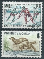 St Pierre Et Miquelon  - 1959 -  Hockey Et Visons  - N° 360/361  - Oblit - Used - Oblitérés