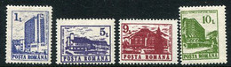 ROMANIA  1991 Definitive: Hotels And Hostels MNH / **.  Michel 4667-70 - Unused Stamps