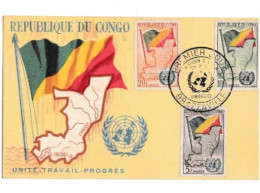 CONGO - CM 1961 - YT N°139 à 141 - Admission Aux Nations Unies - FDC