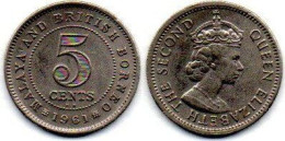 MA 25199  /  Malaya 5 Cents 1961 KN TTB - Maleisië