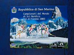 San Marino - 2003 - Campionato Sci Nordico Foglietto MNH** - Unused Stamps