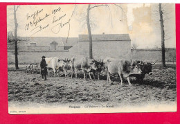 CPA 78 Trappes, La Culture, Le Labour,  Paysan, Voyagée En 1904 Voir Scannes - Trappes