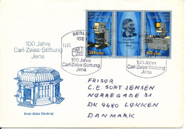 Germany DDR FDC 16-5-1989 Carl-Zeiss-Stiftung Jena With Cachet Sent To Denmark - 1981-1990