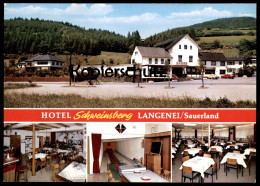ÄLTERE POSTKARTE LANGENEI HOTEL SCHWEINSBERG SAUERLAND LENNESTADT Bundeskegelbahn AK Ansichtskarte Cpa Postcard - Lennestadt