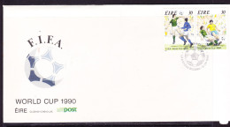 Ireland 1990 FIFA World Cup Soccer  First Day Cover - Unaddressed - Brieven En Documenten