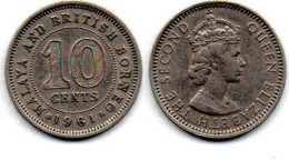 MA 25253  / Malaya 10 Cents 1961 TTB - Malaysia