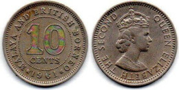 MA 25255  / Malaya 10 Cents 1961 TTB - Malaysie