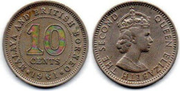 MA 25255  / Malaya 10 Cents 1961 TTB - Maleisië