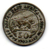 BRITISH EAST AFRICA, 50 Cents, Silver, Year 1922, KM # 20 - Colonie Britannique