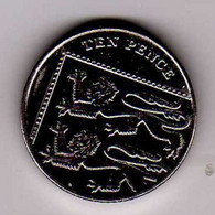 UK UNITED KINGDOM GREAT BRITAIN - 2012 - 10 Pence - KM 1110 D - UNC - 10 Pence & 10 New Pence