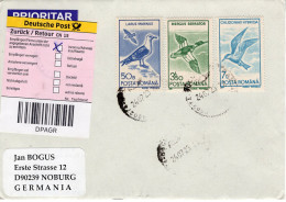 ROMANIA : BIRDS, Cover Returned From GERMANY - Registered Shipping! - Gebraucht