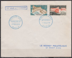 Inaugurtion  UNESCO  20F  Y.T.1177 +  35F  Y.T.1178  Sur Lettre   Le  1er NOV 1958   Pour 78 LE VESINET - Briefe U. Dokumente