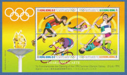 HONG KONG  1992  BARCELONA OLYMPIC GAMES  OPENING  M.S. S.G MS 722  U.M. - Blocks & Sheetlets