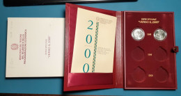 ITALIA - ITALY - ITALIE - 1998 Dittico Di 2 Monete Da Lire 2000 Argento + COFANETTO "VERSO IL 2000" - Mint Sets & Proof Sets