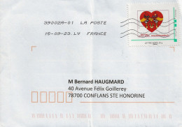 Timbre Personnalisé Adhésif Don Du Sang (oblitération Du 15/09/2023) - Covers & Documents