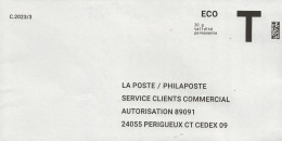 Lettre T Eco 20gr La Poste/Philaposte - Cards/T Return Covers