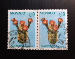 Monaco 1974 Cactus - Modèle: P. Lambert 2 X 0.10Fr Used - Gebruikt