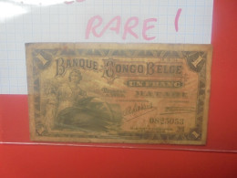 CONGO BELGE 1 FRANC 1914 "MATADI" Circuler RARE ! COTES:75-200$ (B.30) - Banco De Congo Belga