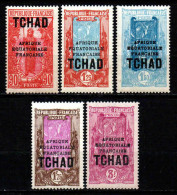 Tchad  - 1930 -  Tb AEF Surch-  N° 53 à 55 - Neufs* - MLH - Neufs