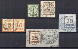 !!! SUPERBE LOT D'OBLITERATIONS DE MULHOUSE SUR TIMBRES D'ALSACE LORRAINE - Used Stamps