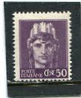 ITALIA - 1945  50c  DEFINITIVE   NO  WMK  MINT NH - Mint/hinged