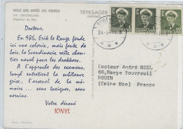 GROENLAND - N°19 X2 +21 / IMPRIME POUE LA FRANCE - CàD : GOOT HAAR/ 24-2-59 - Lettres & Documents