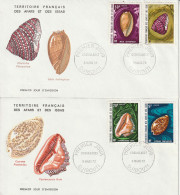 FDC - AFARS ET ISSAS - N°377/80 (1972) Coquillages - Lettres & Documents