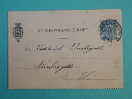 DB20 DANEMARK   BELLE LETTRE  ENTIER  1895  ++AFF. INTERESSANT+++++ - Interi Postali