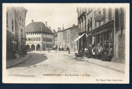 88. Rambervillers. Rue Marchand. Le Bazar Parisien. La Mairie Et La Statue Des Défenseurs (sculpteur François Roger) - Rambervillers