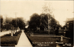 PC US, IL, PALATINO, CHICAGO AVE, Vintage REAL PHOTO Postcard (b49531) - Autres & Non Classés