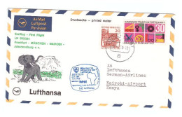 LUFTHANSA - FRANKFURT .........JOHANNESBURG 1968 - FIRST FLIGHT - Enveloppes Numismatiques