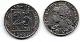 MA 26795  / 25 Centimes 1903 TB+ - 25 Centimes