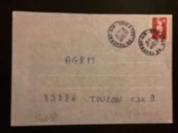 LETTRE TP M DE BRIAT VP ROUGE OBL.29-9 1994 95 TAVERNY AIR VAL D'OISE - Militaire Luchtpost