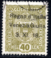 1837. AUSTRIA ITALY. 1918 VENEZIA GIULIA 40h. # N10 - Vénétie Julienne