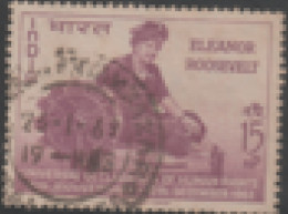 USED STAMP  FROM INDIA 1963  ON  Eleanor Roosevelt,Human Right Activist/ 15th Anniversary Of Declaration Of HUMAN RIGHT - Used Stamps