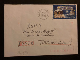 LETTRE TP PHARE DU BOUT DU MONDE 3,00 OBL.MEC.24-3 2000 40 MONT DE MARSAN AIR LANDES - Correo Aéreo Militar