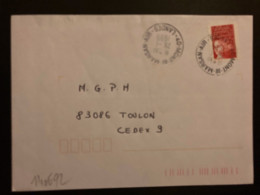 LETTRE TP M DE LUQUET TVP ROUGE OBL.26-1 1999 40 MONT DE MARSAN AIR LANDES - Militärische Luftpost